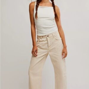 Free People We the Free Deep Trance Dropped Boyfriend Barrel Jean